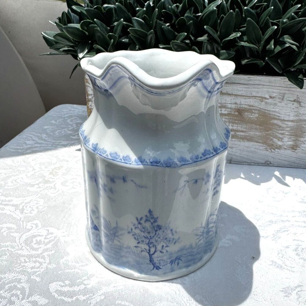 Gorgeous blue and white pitcher; Furnivals Quail 1913 England must see - Picture 5 of 8